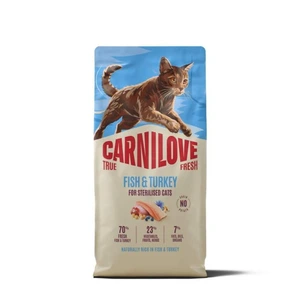 Carnilove True Fresh Sterilised tørrfôr med fisk og kalkun til katt 6 kg