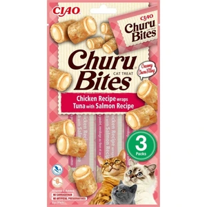 Churu Bites wrap med kylling, tunfisk og laks til katt 3 x 30 g