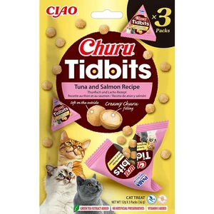 Churu Cat Tidbits kattesnacks med tunfisk og laks 3 x 12 g