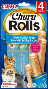 Churu Rolls kylling-/tunfiskwrap med kamskjell 4 stk