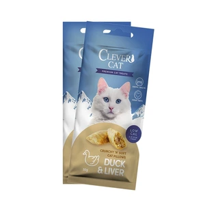 Clever Cat Pillows kattesnacks med and og lever 30 g
