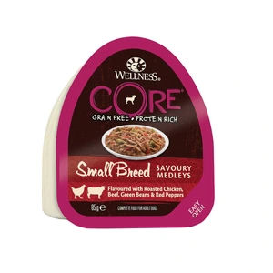 CORE Petfood Savoury Medleys Small Breed våtfôr med kylling, storfekjøtt, bønner og pepper til hund 85 g