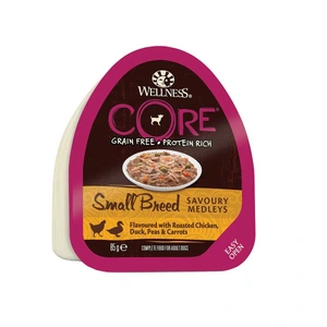 CORE Petfood Savoury Medleys Small Breed våtfôr med kylling, and, erter og gulrøtter til hund 85 g