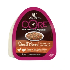 CORE Petfood Savoury Medleys Small Breed våtfôr med kylling, kalkun, gulrøtter & bønner til hund 85 g
