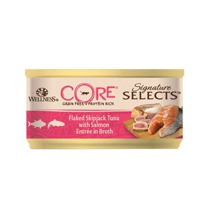 CORE Petfood Signature Selects Flaked våtfôr med tunfisk & laks i buljong til katt 79 g
