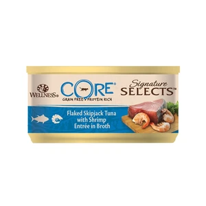 CORE Petfood Signature Selects Flaked våtfôr med tunfisk & reker i buljong til katt 79 g