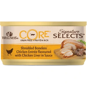 CORE Petfood Signature Selects strimlet kylling & kyllinglever i saus til katt 79 g