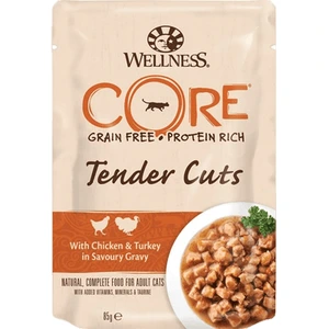 CORE Petfood Tender Cuts kylling & kalkun våtfôr til katt 85 g