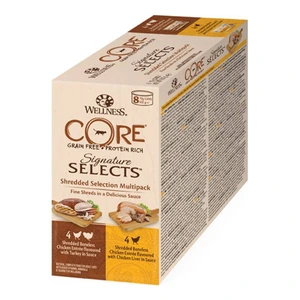 CORE Petfood Signature Selects Shredded Selection våtfôr til katt 8 x 79 g