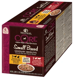 CORE Small Breed Savoury Medleys Butcher Selection våtfôr til hund 6 x 85 g