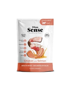 DIBAQ Sense Bites kattesnacks med kylling og laks 100 g