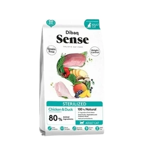 DIBAQ Sense Grain Free Sterilized tørrfôr med kylling og and til katt 1,5 kg