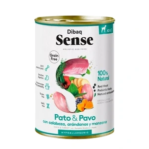 DIBAQ Sense våtfôr med and og kalkun til hund 380 g