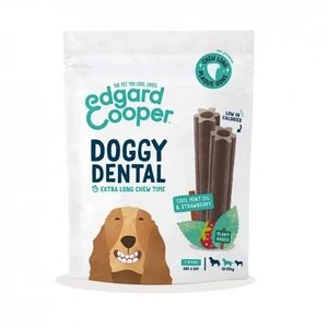 Edgard & Cooper Doggy Dental tyggepinner jordbær & mynte 7 stk str M
