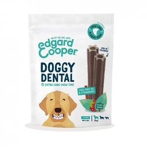 Edgard & Cooper Doggy Dental tyggepinner jordbær & mynte 7 stk str L