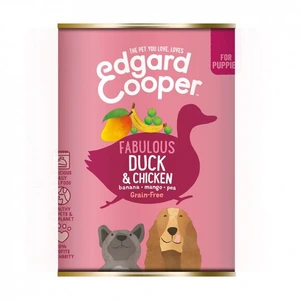 Edgard & Cooper våtfôr med and og kylling til valp 400 g