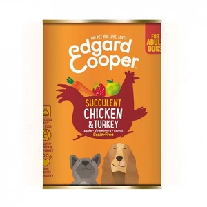 Edgard & Cooper våtfôr med kylling og kalkun til hund 400 g