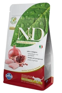 Farmina N&D Grain Free Neutered med kylling og granateple tørrfôr til katt 5 kg