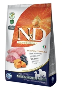 Farmina N&D Pumpkin med lam og blåbær tørrfôr til hund medium/maxi 12 kg