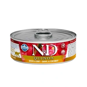 Farmina N&D Quinoa Skin & Coat vaktel og kokos våtfôr til katt 80 g