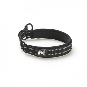 Feel Active vattert hundehalsbånd halvstrup svart 30-40 cm