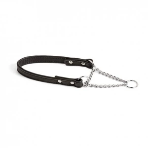 Feel Leather Basic halvstrup med fôr til hund svart 1,6 x 30-45 cm