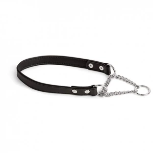 Feel Leather Basic halvstrup med fôr til hund svart 2,5 x 50-65 cm
