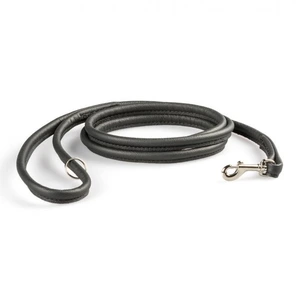 Feel Leather Round lærkobbel rundsydd til hund svart 0,6 x 180 cm