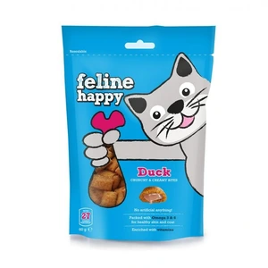 Feline Happy kattegodteri med and 60 g