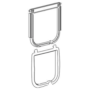 Ferplast reserveluke til Swing 5 og 7 hvit 18 x 19 x 8 cm
