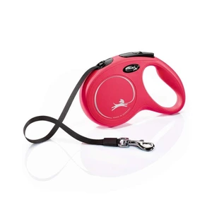 Flexi New Classic bånd til hund rød M, 5 m, maks 25 kg