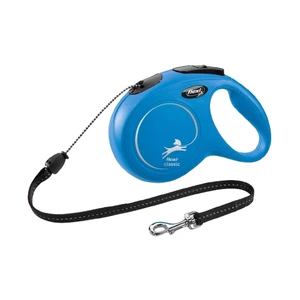 Flexi New Classic Cord rullebånd til hund blå str M 8 m maks 20 kg