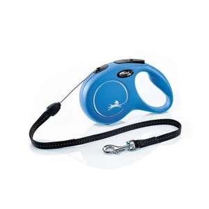 Flexi New Classic Cord rullebånd til hund blå str S 8 m maks 12 kg