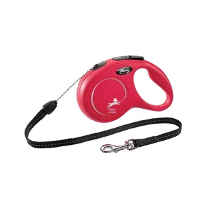 Flexi New Classic Cord rullebånd til hund rød str S 8 m maks 12 kg