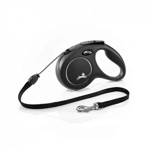 Flexi New Classic Cord rullebånd til hund svart str M 5 m maks 20 kg