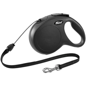 Flexi New Classic Cord rullebånd til hund svart str S 8 m maks 12 kg