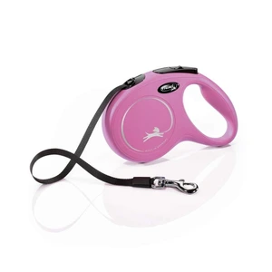 Flexi New Classic Tape rullebånd til hund rosa str M 5 m maks 25 kg