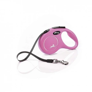Flexi New Classic Tape rullebånd til hund rosa str S 5 m maks 15 kg