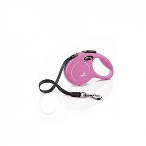 Flexi New Classic Tape rullebånd til hund rosa str XS 3 m maks 12 kg