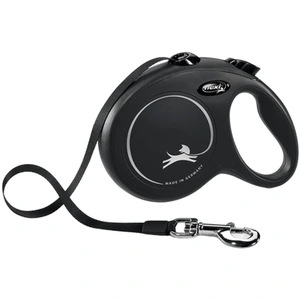 Flexi New Classic Tape rullebånd til hund svart str XS 3 m maks 12 kg
