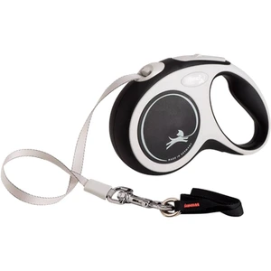 Flexi New Comfort Tape rullebånd til hund svart 5 m maks 25 kg