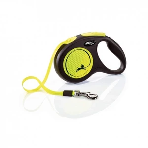 Flexi New Neon Tape rullebånd til hund neongul str M 5 m maks 25 kg