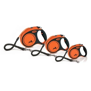 Flexi New Neon Xtreme Tape rullebånd til hund oransje 5 m maks 35 kg