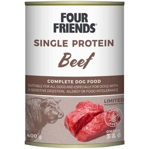 FourFriends Single Protein våtfôr med oksekjøtt til hund 400 g