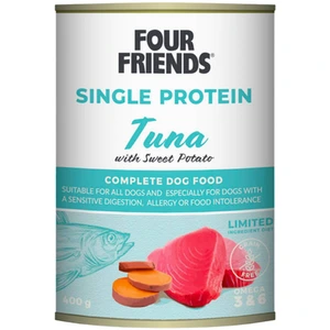 FourFriends Single Protein våtfôr med tunfisk og søtpotet til hund 400 g