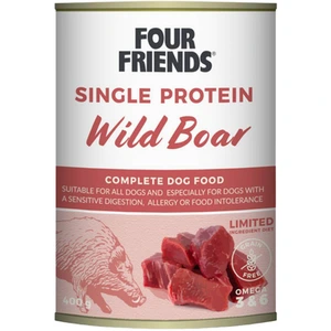 FourFriends Single Protein våtfôr med villsvin til hund 400 g
