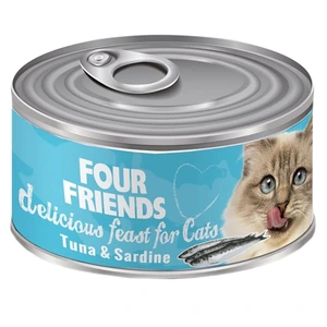 FourFriends våtfôr i boks med tunfisk og sardin til katt 85 g