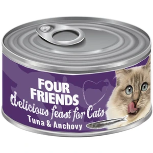 FourFriends våtfôr med tunfisk og ansjos til katt 85 g