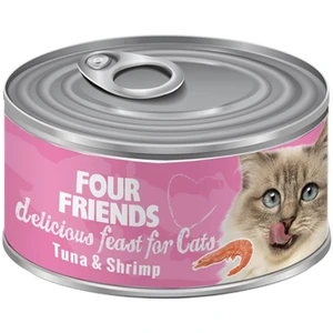 FourFriends våtfôr med tunfisk og reker til katt 85 g