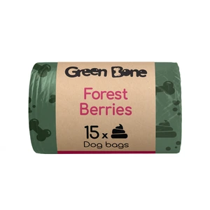 Green Bone refill Forest Berries biologisk nedbrytbare hundeposer grønn 15 stk